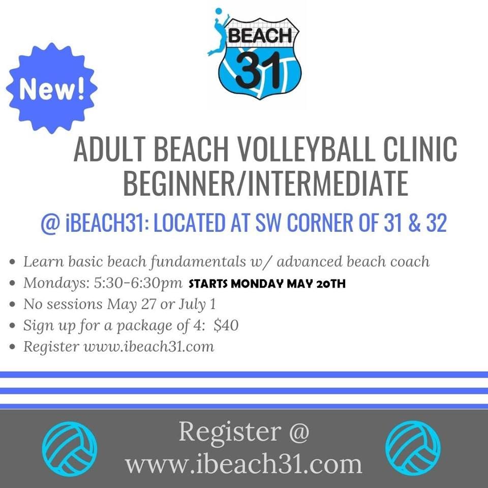 Adult Beach Volleyball Clinic Volley Radar